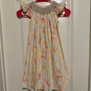 Colorful paisley smocked dress